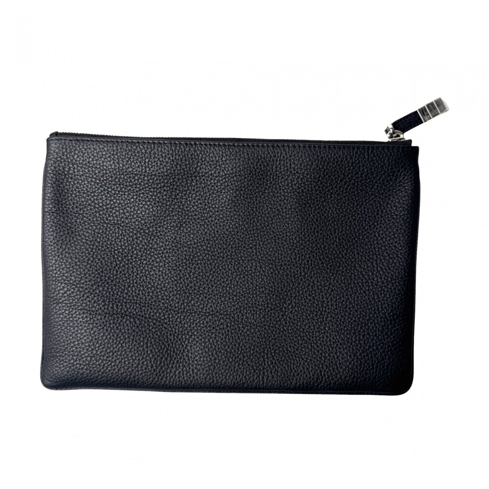 Dior Homme clutch bag, leather, black, for men.